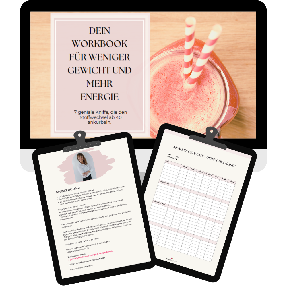 Workbook "Mehr Energie, weniger Gewicht" von Sandra Martek